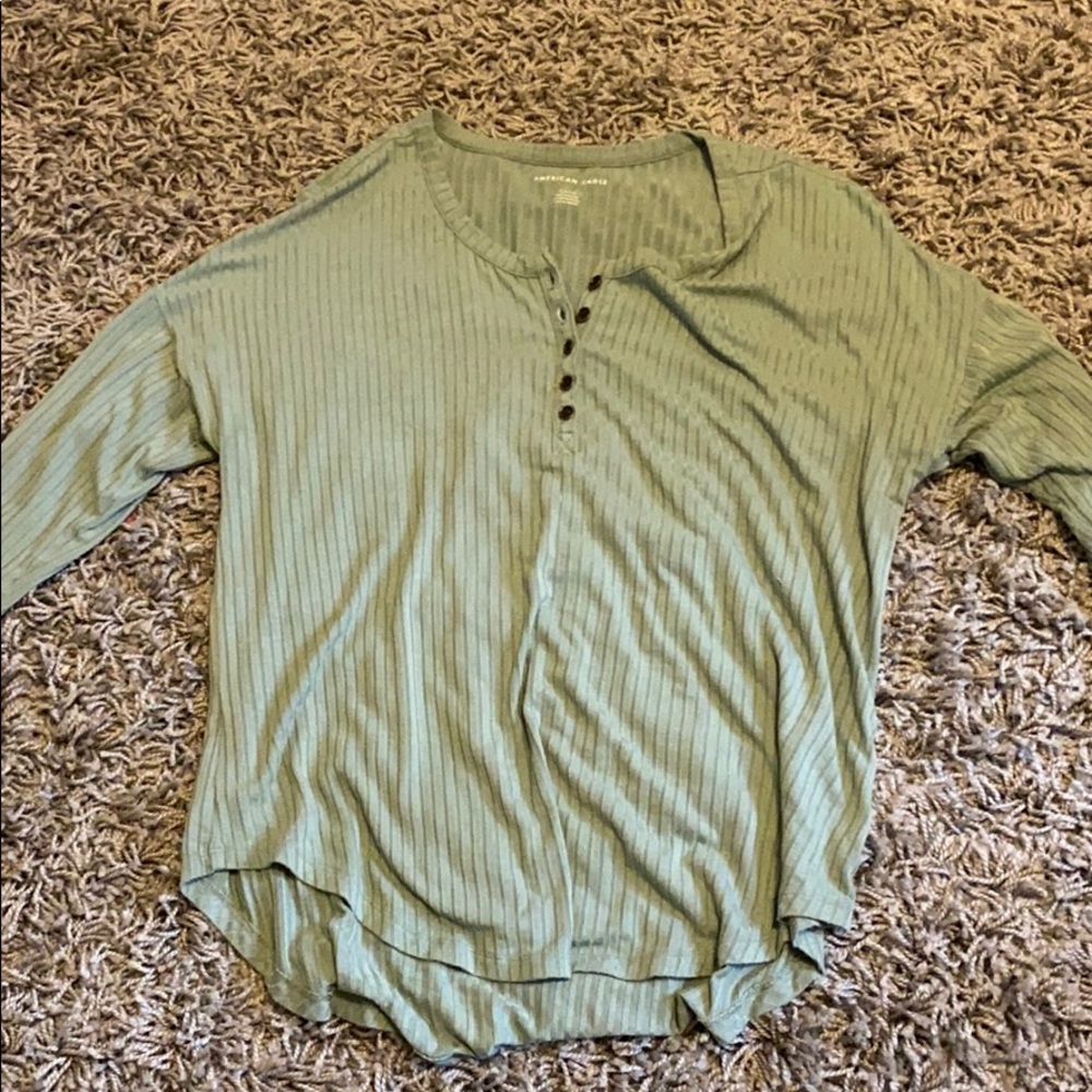 Adorable paste green buttoned shirt